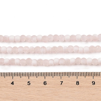 Frosted Crackle Glass Beads Strands GLAA-U001-4mm-M12-1