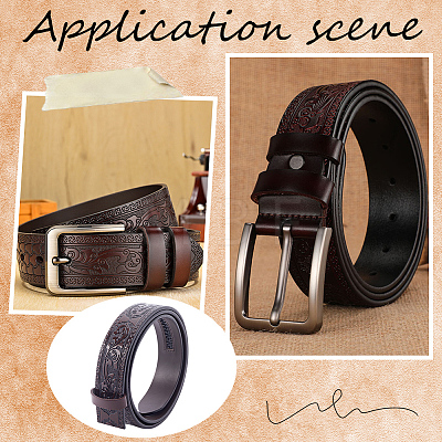 Cowhide Leather Men's Waist Belt Strap Accessories FIND-WH0111-498B-1