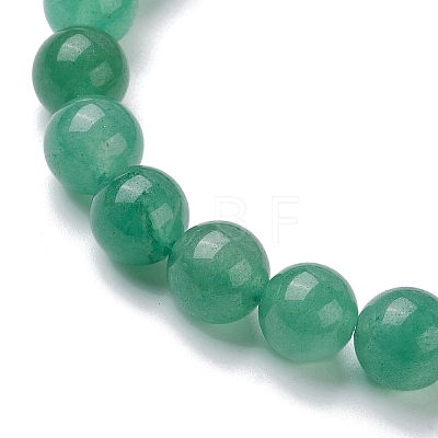 Natural Green Aventurine Beaded Stretch Bracelets BJEW-JB10070-02-1