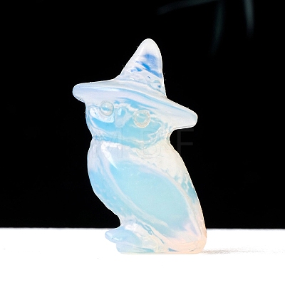 Opalite Carved Owl Figurines PW-WG0199F-04-1