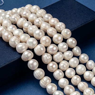 Natural Cultured Freshwater Pearl Beads Strands X-PEAR-L001-G-14-1