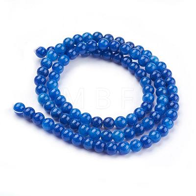 Natural Yellow Jade Beads Strands G-G598-4mm-YXS-1