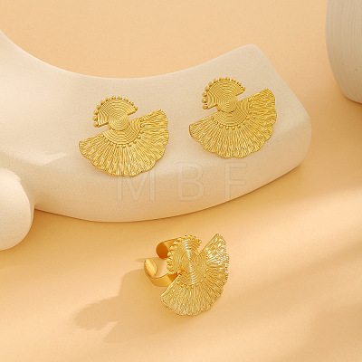Alloy Stud Earrings & Cuff Rings FS-WGD31BF-04-1