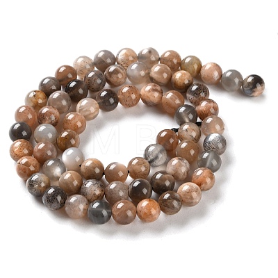 Natural Black Sunstone Beads Strands G-U009-A01-02-1