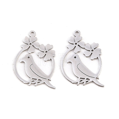 304 Stainless Steel Pendants STAS-E521-07P-04-1