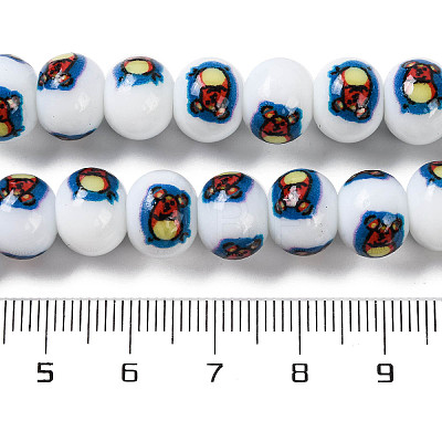 Printing Glass Beads for Necklaces Bracelets Making GLAA-B020-02A-09-1