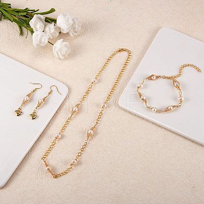 60Pcs 3 Style Natural Cultured Freshwater Pearl Beads Links Connectors FIND-SZ0001-95-1