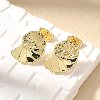 Brass Stud Earrings EJEW-B118-05G-1