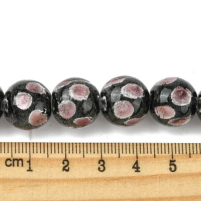 Handmade Silver Sand Lampwork Beads Strands LAMP-A003-01D-1