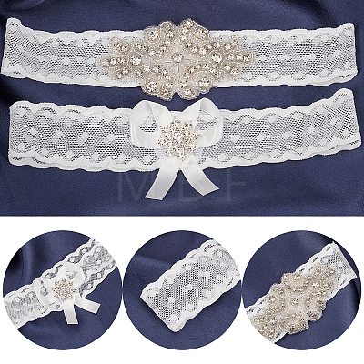 Lace Elastic Bridal Garters OCOR-WH0020-05-1