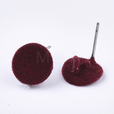 Flocky Iron Stud Earring Findings IFIN-S704-37A-1