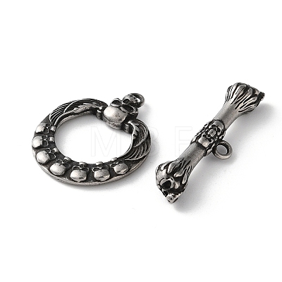 316 Stainless Toggle Clasps X-STAS-D303-06AS-1