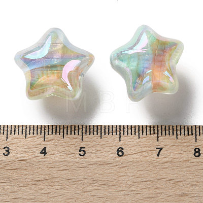 UV Plating Transparent Acrylic Beads TACR-P012-01A-02-1