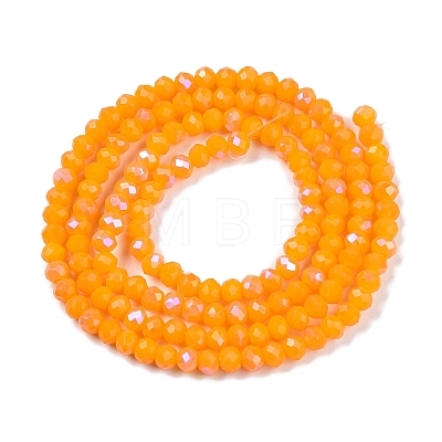 Electroplate Opaque Solid Color Glass Beads Strands EGLA-A044-P2mm-L29-1