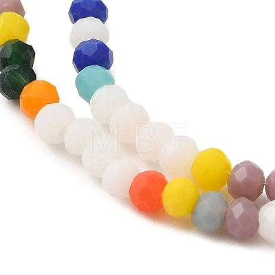 Opaque Imitation Jade Glass Beads Strands EGLA-P062-02A-1