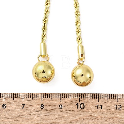 Round Brass Slider Lariat Necklaces for Women NJEW-G162-05G-1