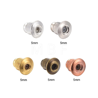 500Pcs 5 Style Brass Ear Nuts KK-LS0001-21-1