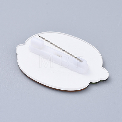 Acrylic Safety Brooches X-JEWB-D006-C05-1