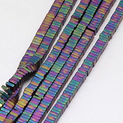 Electroplate Non-magnetic Synthetic Hematite Heishi Beads Strands G-J171B-3x3mm-M-1