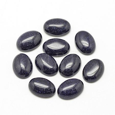 Synthetic Blue Goldstone Cabochons G-R415-13x18-34-1