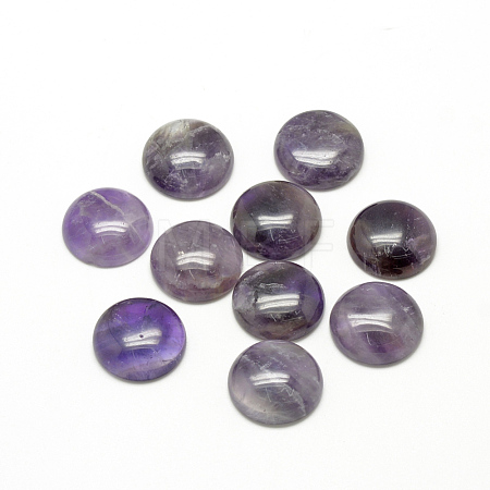Natural Amethyst Cabochons G-R416-12mm-30-1