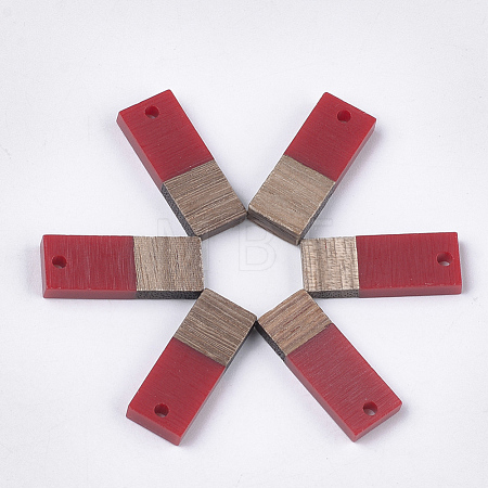 Resin & Walnut Wood Pendants RESI-S358-79E-1