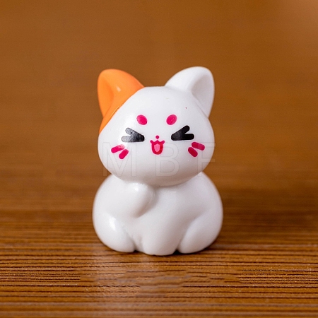 Resin Cat Shape Miniature Ornaments PW-WG8279B-03-1