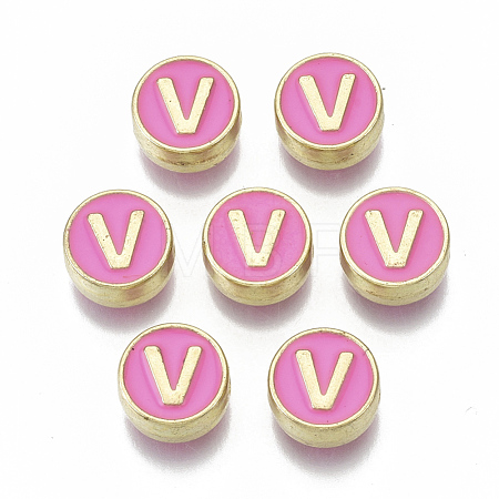 Alloy Enamel Beads ENAM-S122-028V-NR-1