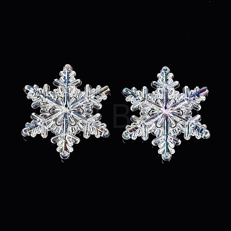 UV Plating Christmas Transparent Acrylic Multi-Strand Links OACR-Q197-02-1