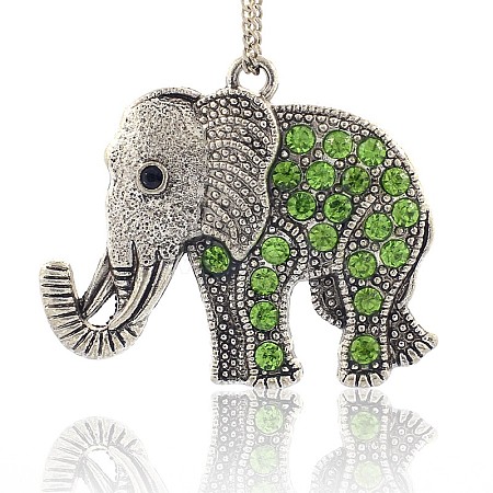 Tibetan Style Alloy Rhinestone Big Pendants ALRI-L048-07AS-1