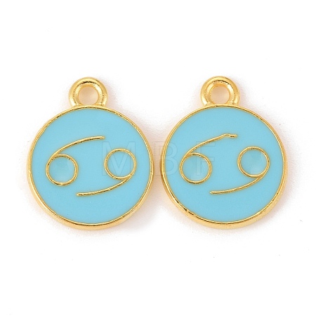Alloy Enamel Pendants ENAM-S124-01B-16D-1