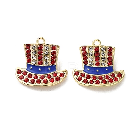 Independence Day Alloy Enamel Pendants X1-ENAM-I069-01G-02-1