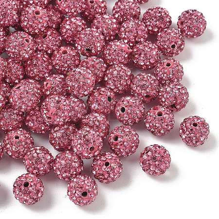 Polymer Clay Rhinestone Beads RB-C1438-10mm-A23-1