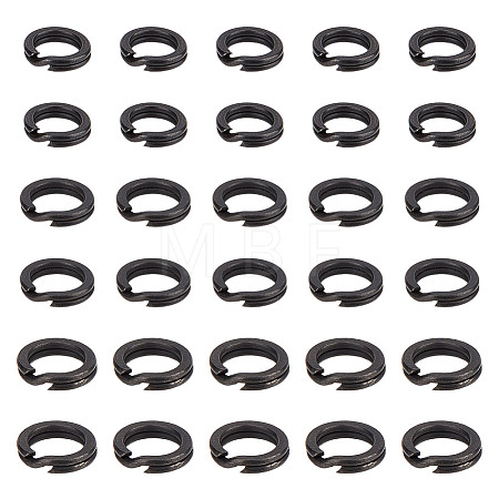 304 Stainless Steel Double Loops Keychain Rings FIND-DR0001-35A-1