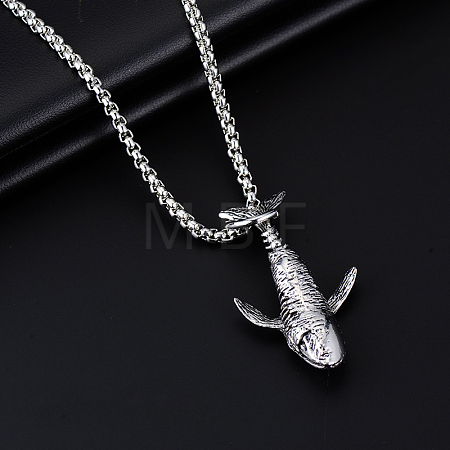 Alloy Pendant 201 Stainless Steel Chain Necklaces for Men FS-WG147E5-05-1