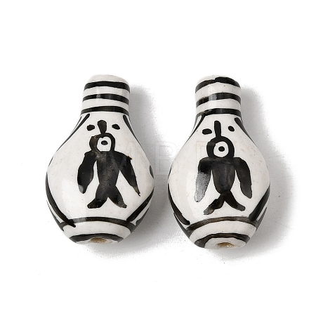 Handmade Porcelain Beads PORC-K012-14B-1