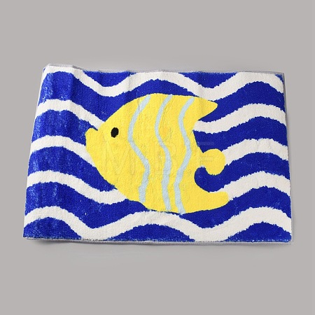 Flocking Fibre Tropical Fish Bath Mat AJEW-FZC0003-05B-1