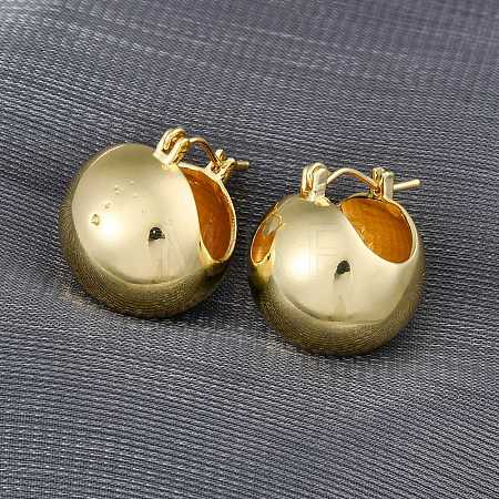 Brass Hoop Earrings X-EJEW-D273-01G-1