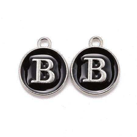 Platinum Plated Alloy Charms ENAM-S118-02B-P-1