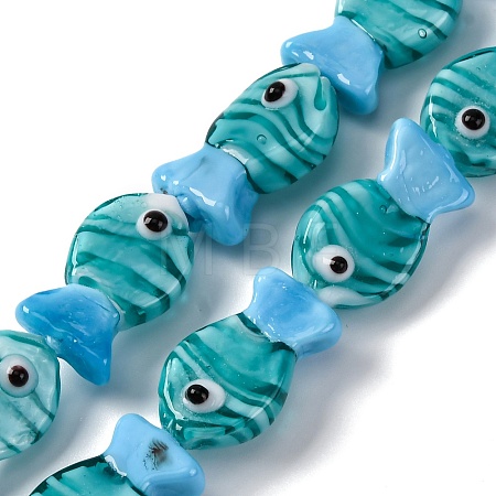 Handmade Lampwork Beads Strands LAMP-G154-07J-1
