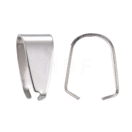 Non-Tarnish 201 Stainless Steel Snap on Bails X-STAS-R071-28-1