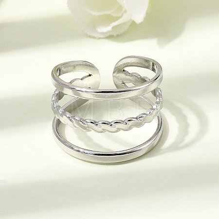 304 Stainless Steel Cuff Open Rings RJEW-P188-02G-P-1