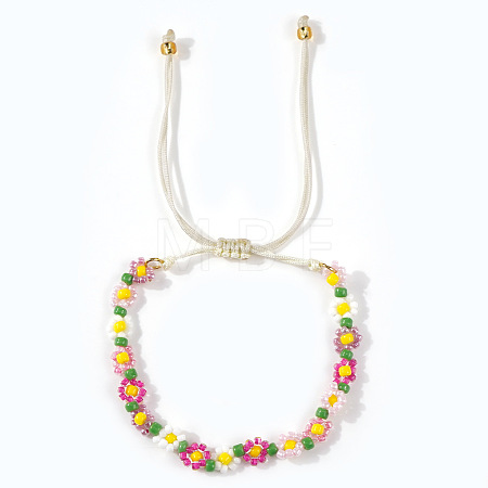Handmade Plastic Beaded Link Bracelets CB6156-1-1
