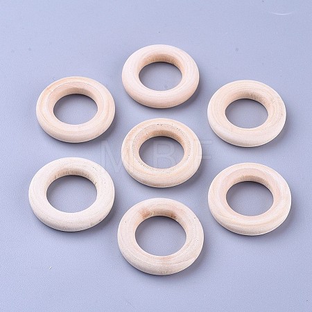 Unfinished Wood Linking Rings LS-WOOD-F002-01-30mm-1