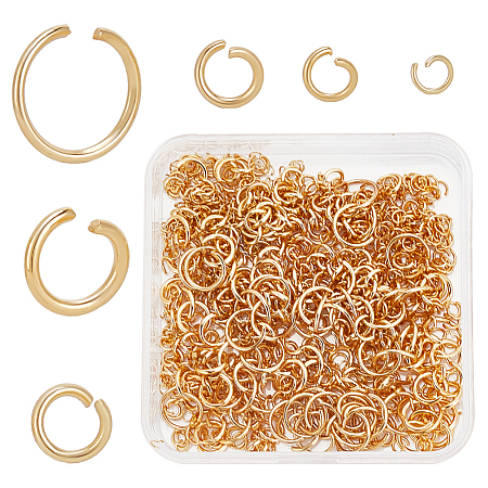 6 Styles 304 Stainless Steel Open Jump Rings STAS-AR0002-18G-1