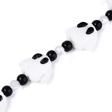 Halloween Theme Handmade Lampwork Beads Strands LAMP-N028-17B-1