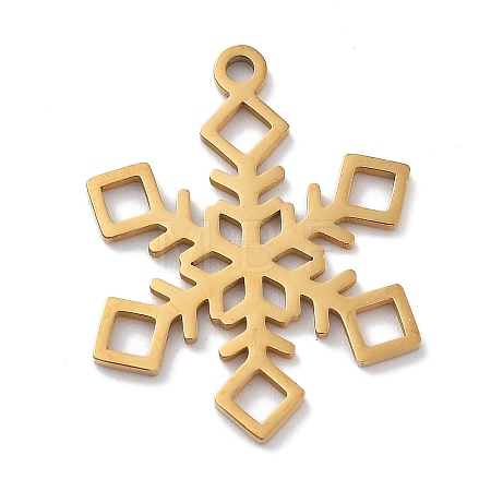 Christmas Theme 304 Stainless Steel Pendants STAS-R003-04G-04-1