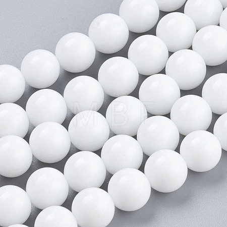 Opaque Glass Beads Strands G-G027-R1-10mm-1