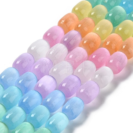 Natural Selenite Beads Strands G-F750-M-1
