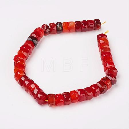 Natural Red Agate Beads Strands G-D169-03R-1